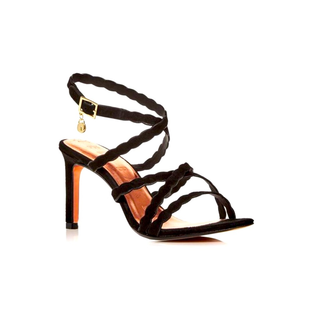 👹Ted Baker WFD Lillys Suede Open 39.5  Slingback Leather kitten 3” heels Sandals